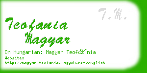 teofania magyar business card